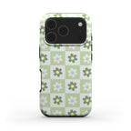 Green brick floral Tough Phone Case