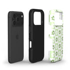 Green brick floral Tough Phone Case