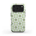 Green brick floral MagSafe Tough Phone Case