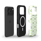 Green brick floral MagSafe Tough Phone Case