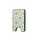 Green brick floral Magnetic wallet