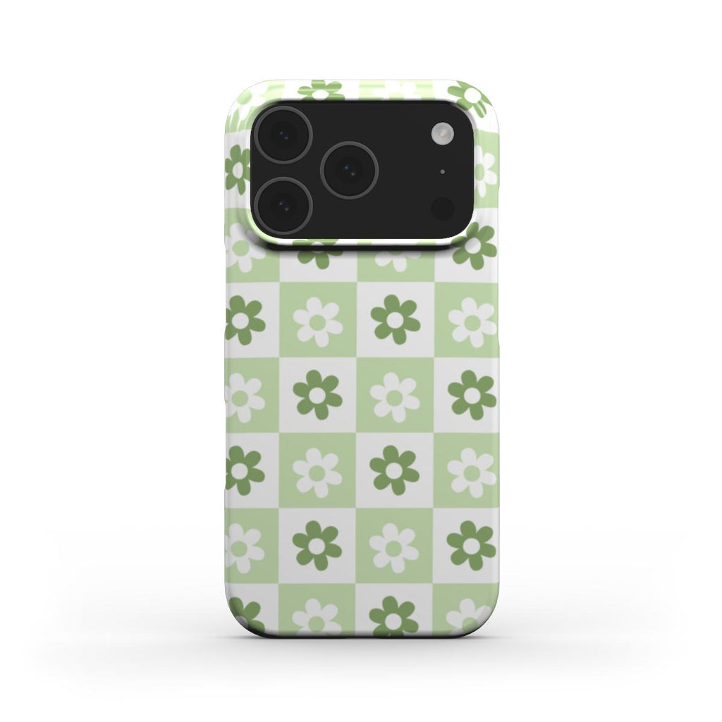 Green brick floral Phone Case