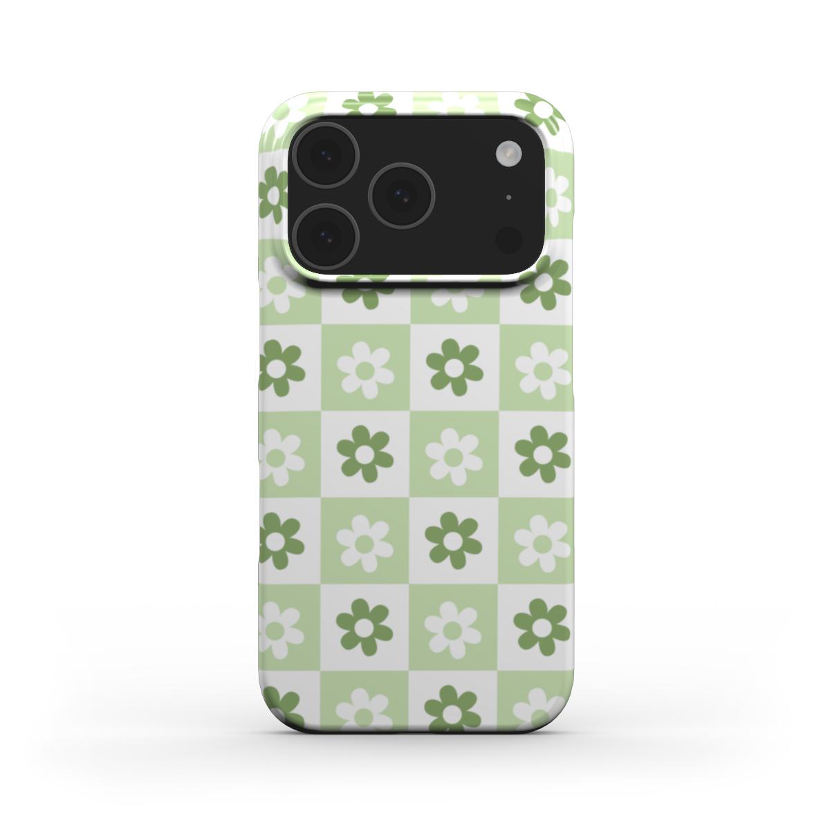 Green brick floral Phone Case