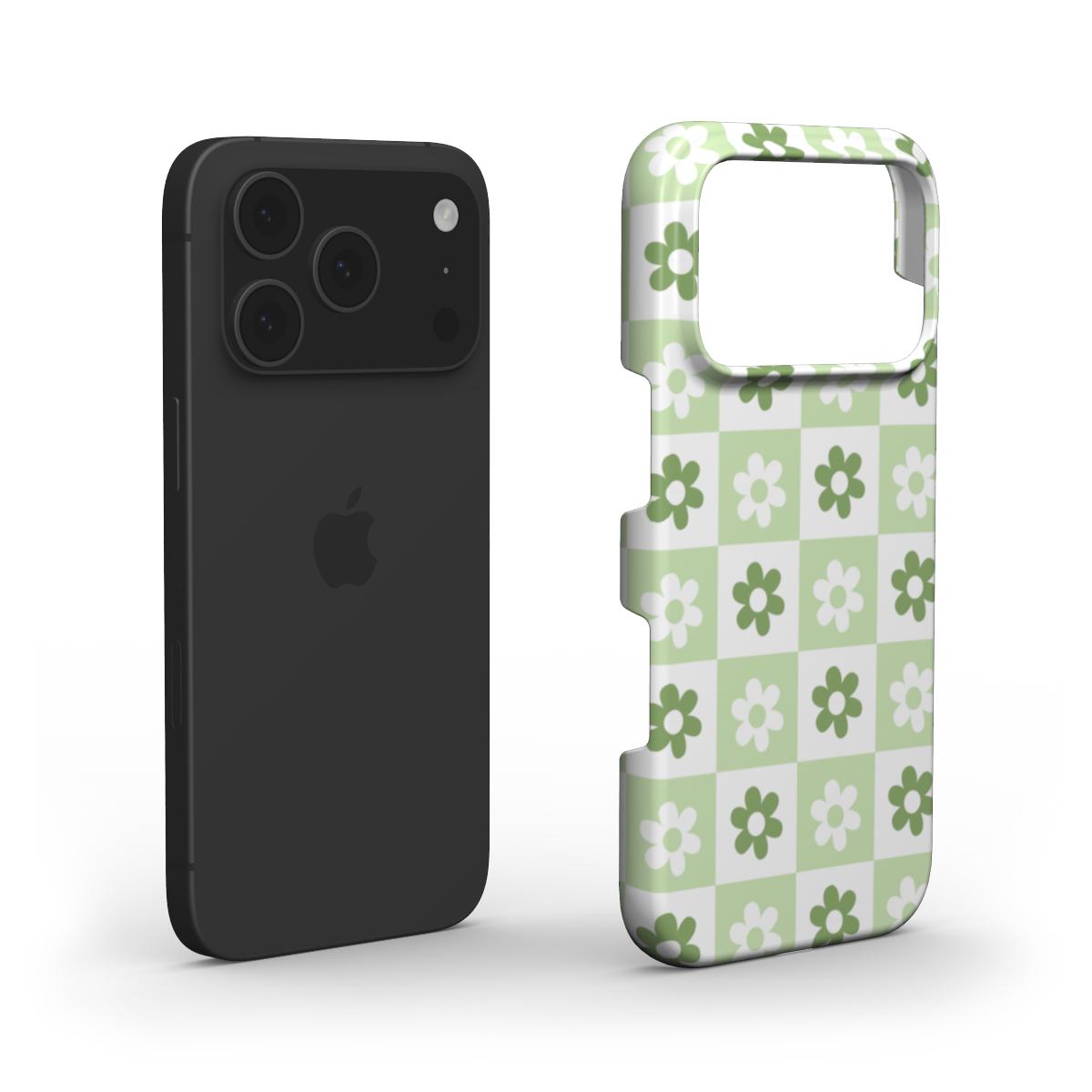 Green brick floral Phone Case