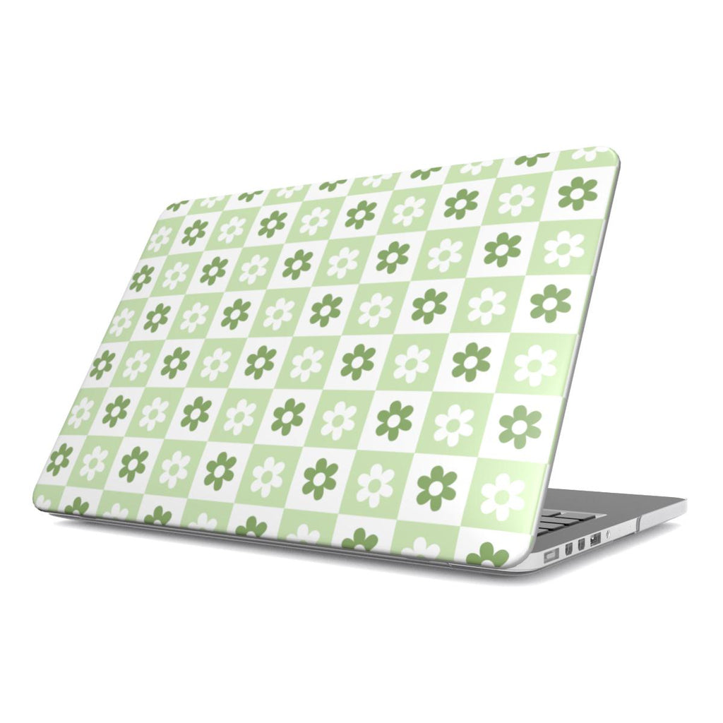 Green brick floral MacBook Case