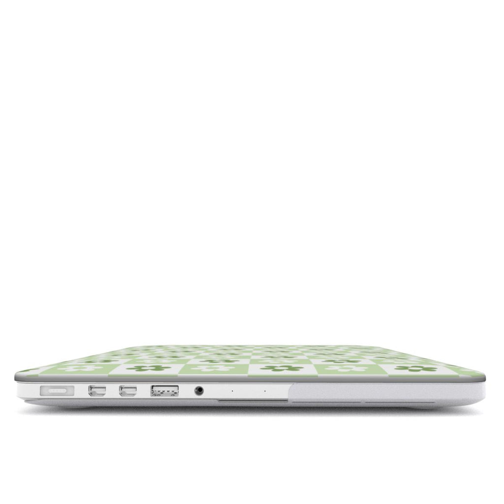 Green brick floral MacBook Case