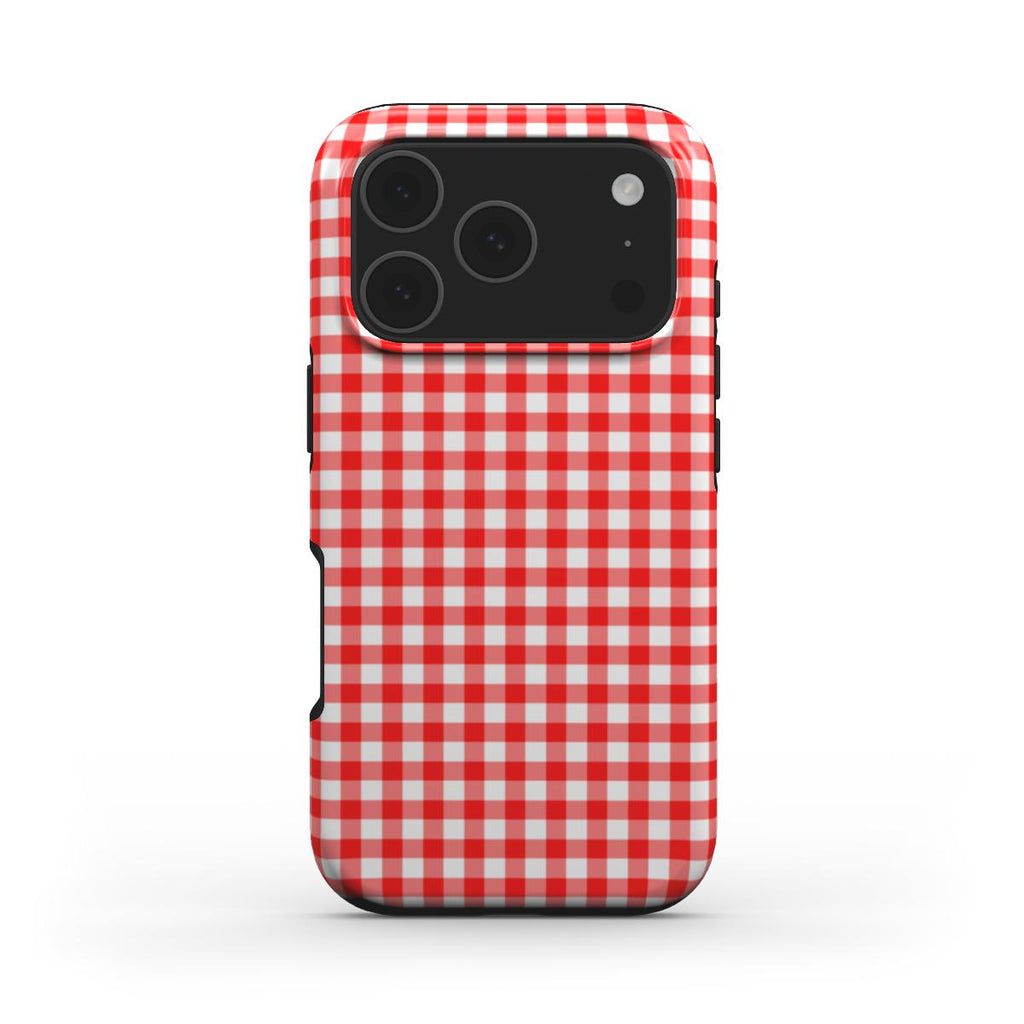 Red Gingham Tough Phone Case