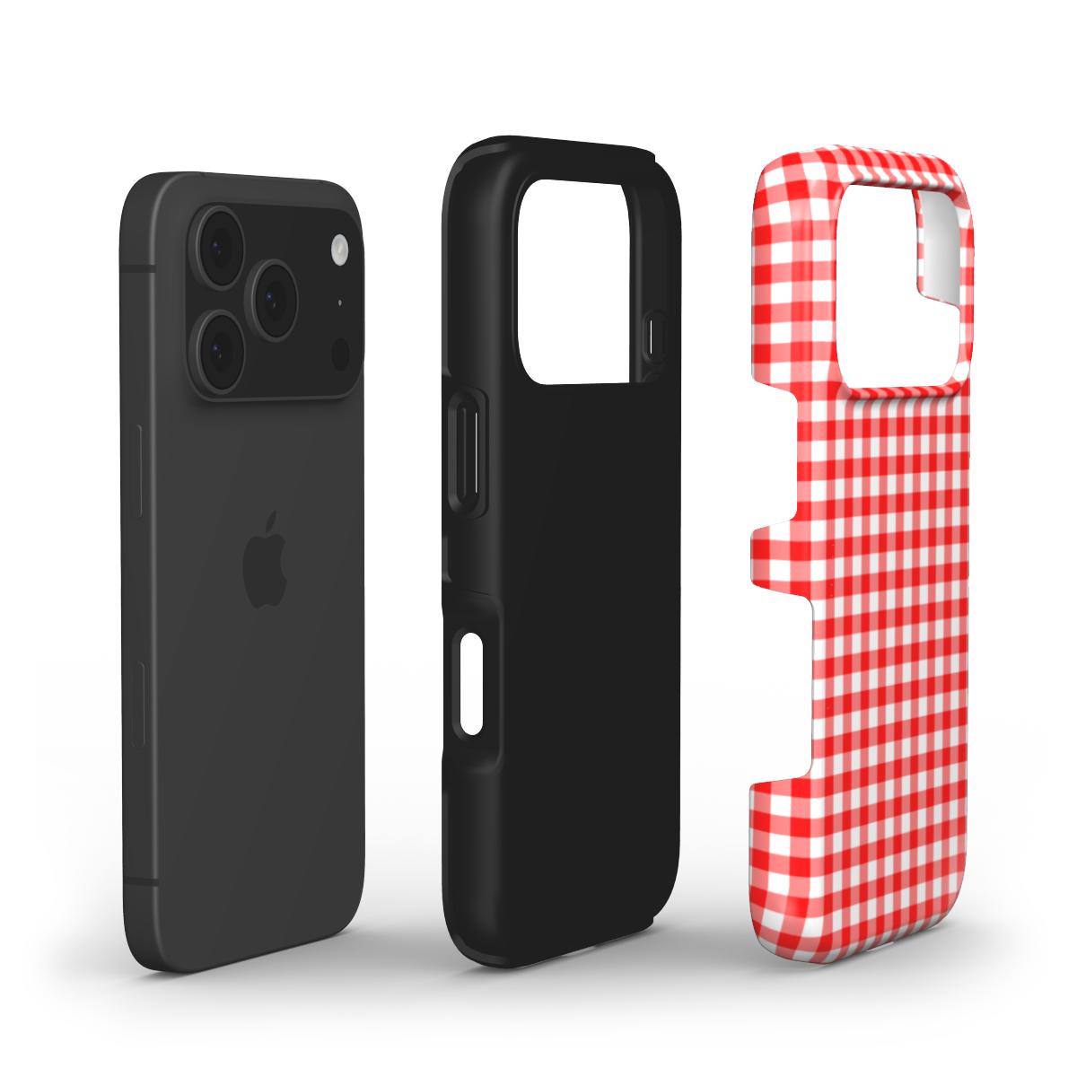 Red Gingham Tough Phone Case