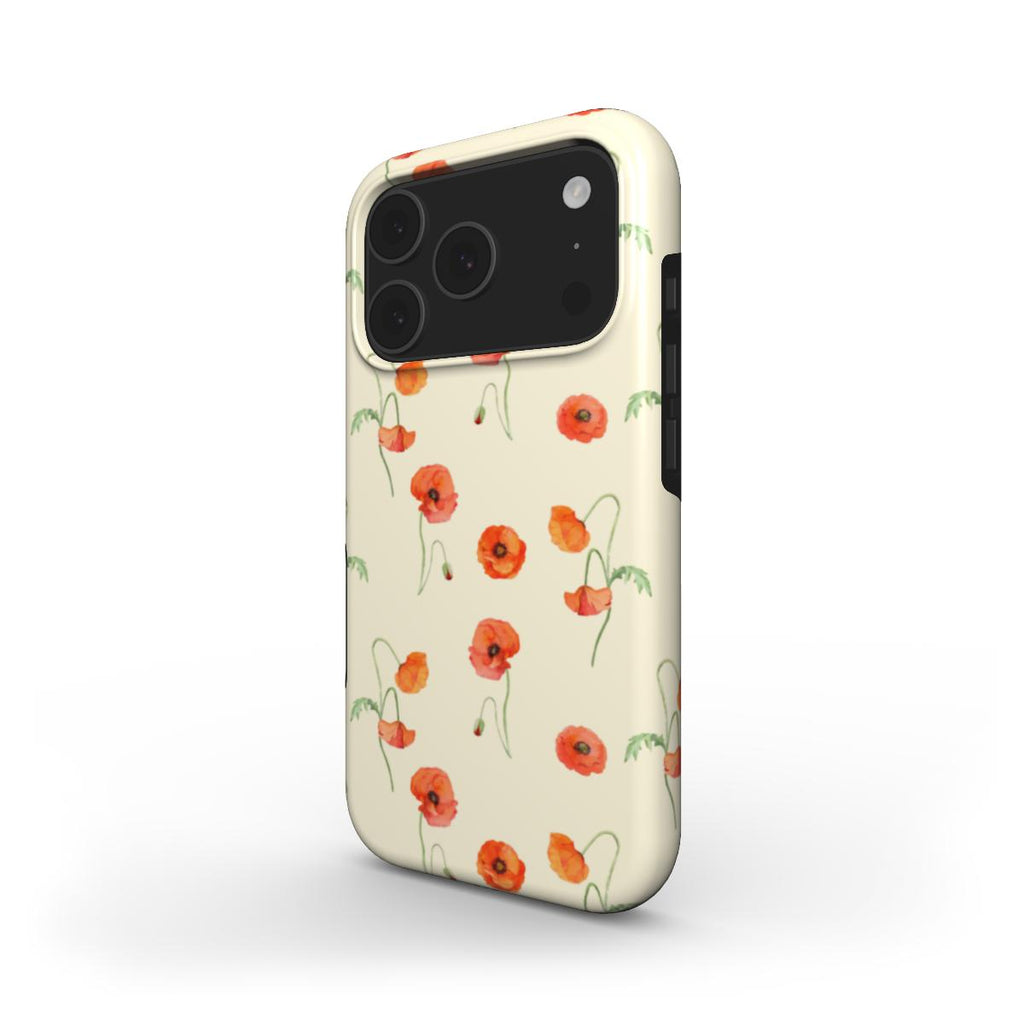 Poppy floral Tough Phone Case