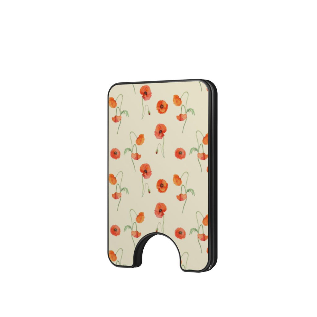 Poppy floral Magnetic wallet