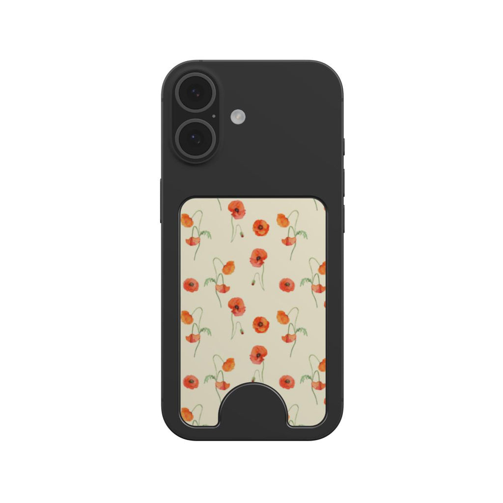 Poppy floral Magnetic wallet
