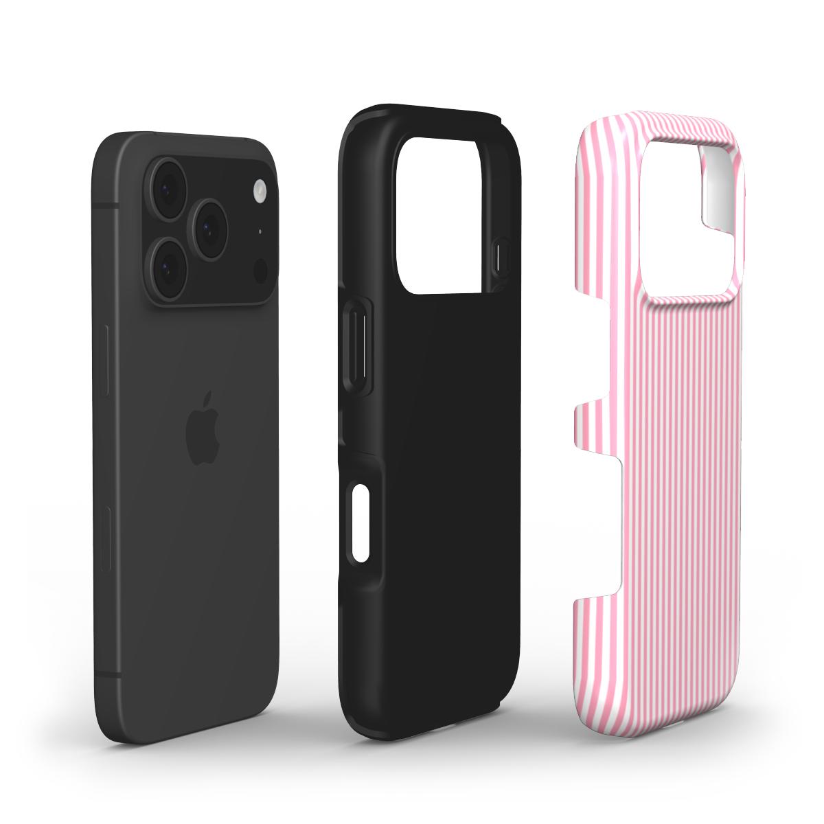 Baby Pink Stripes Tough Phone Case