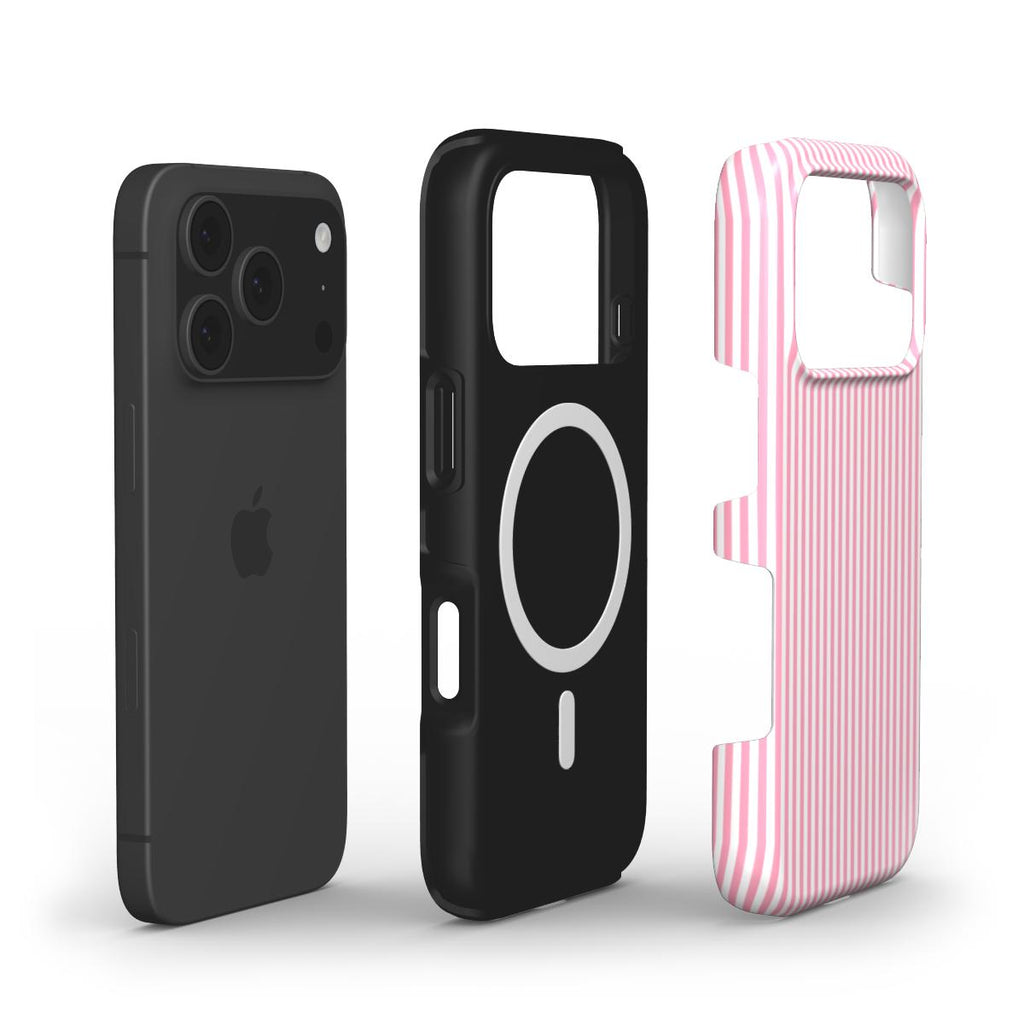 Baby Pink Stripes MagSafe Tough Phone Case