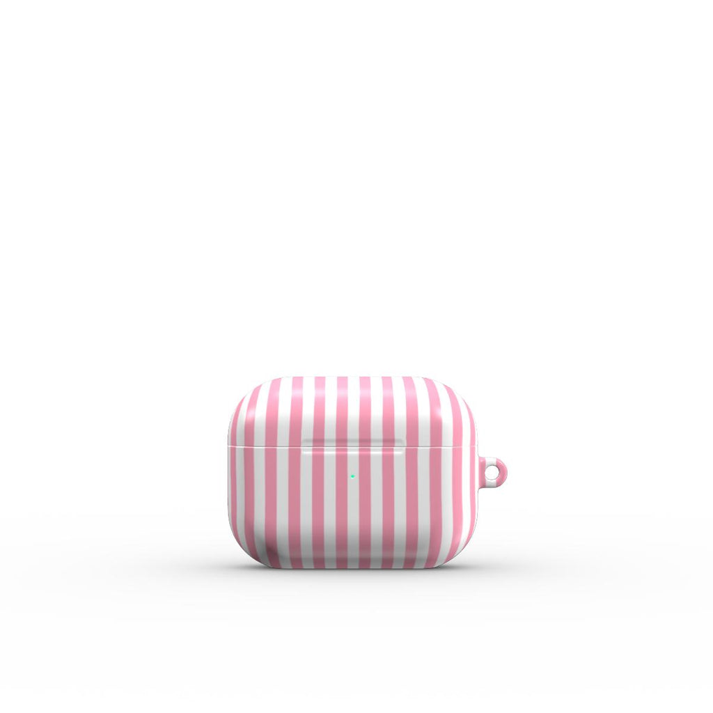 Baby Pink Stripes Apple AirPods Tough Case