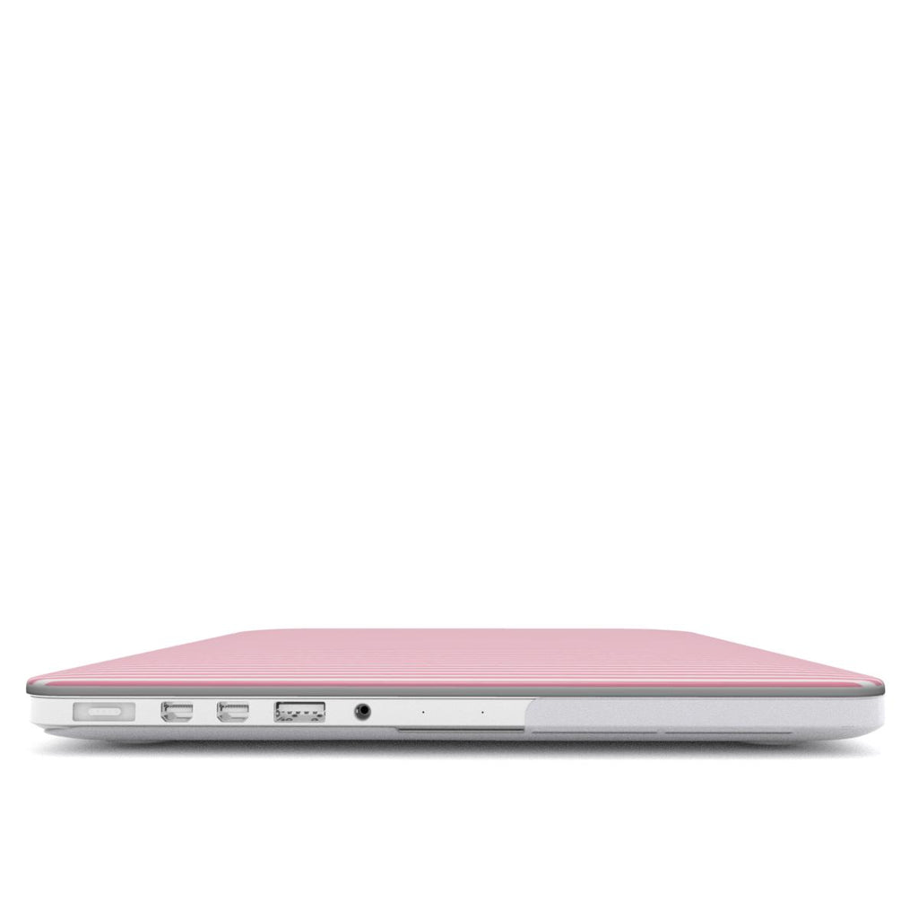 Baby Pink Stripes MacBook Case