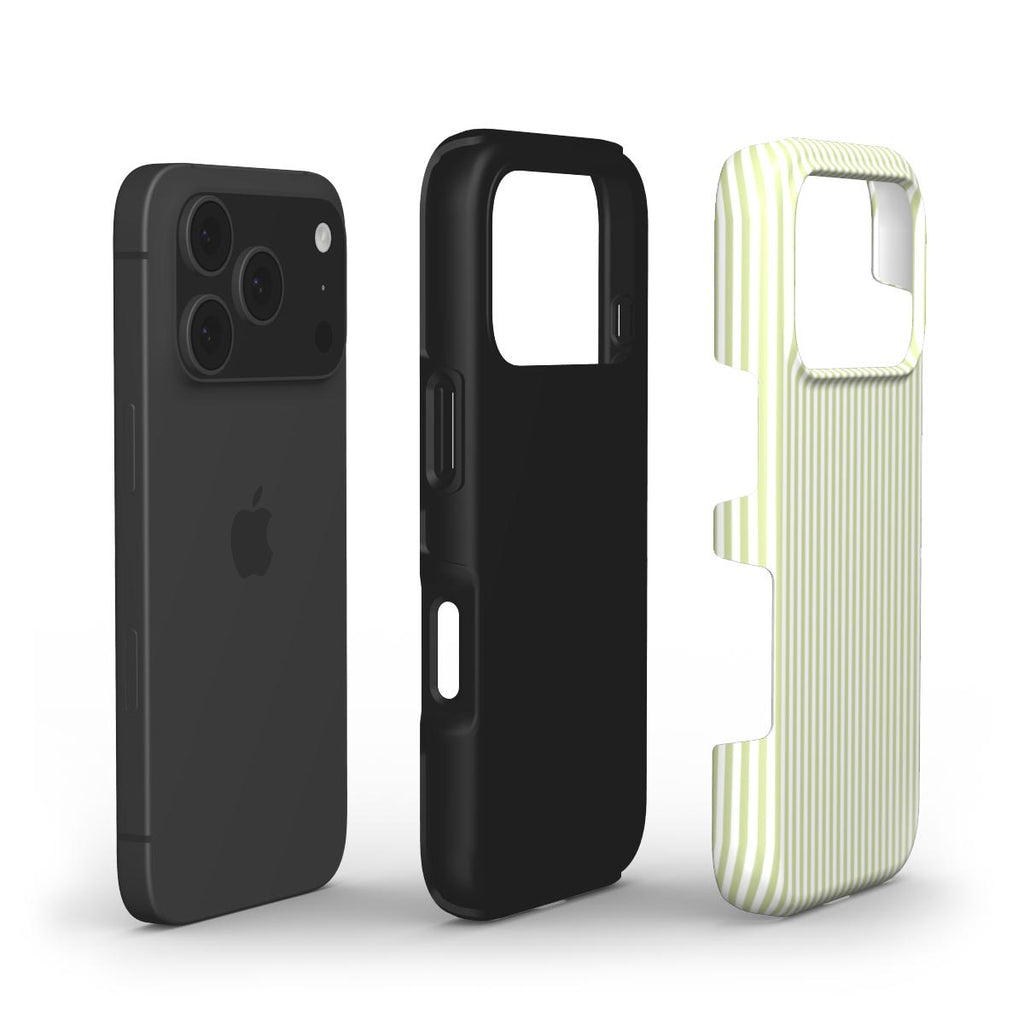 Pastel Lemon Stripes Tough Phone Case
