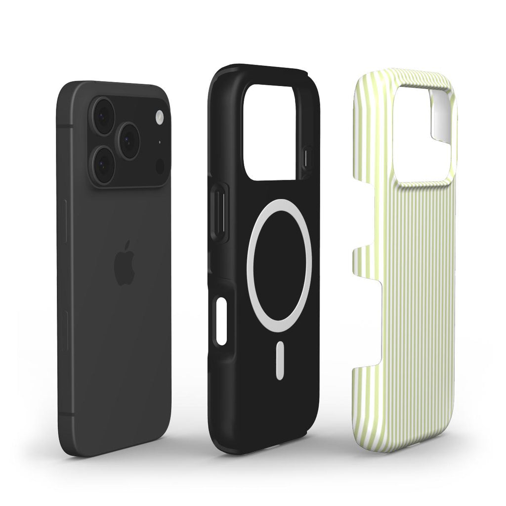 Pastel Lemon Stripes MagSafe Tough Phone Case