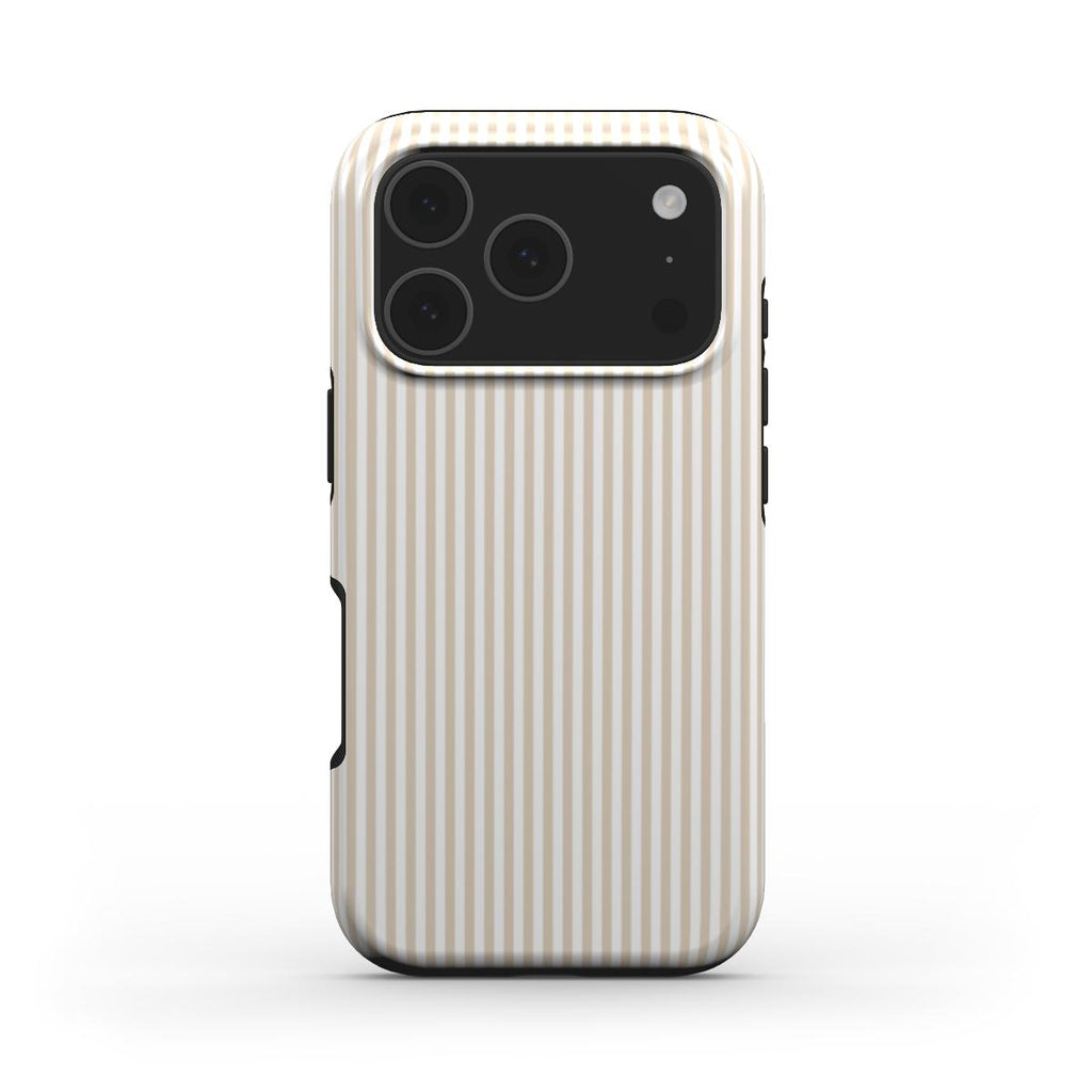 Tiny Beige Stripes MagSafe Tough Phone Case