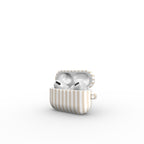 Tiny Beige Stripes Apple AirPods Tough Case