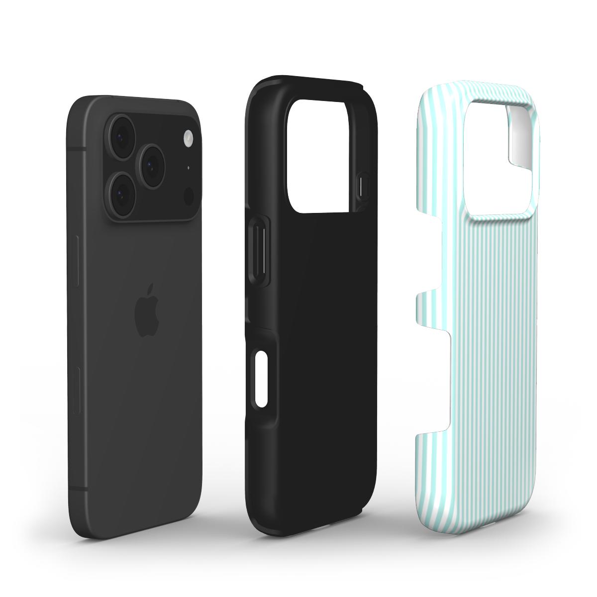 Mint Green Stripes Tough Phone Case