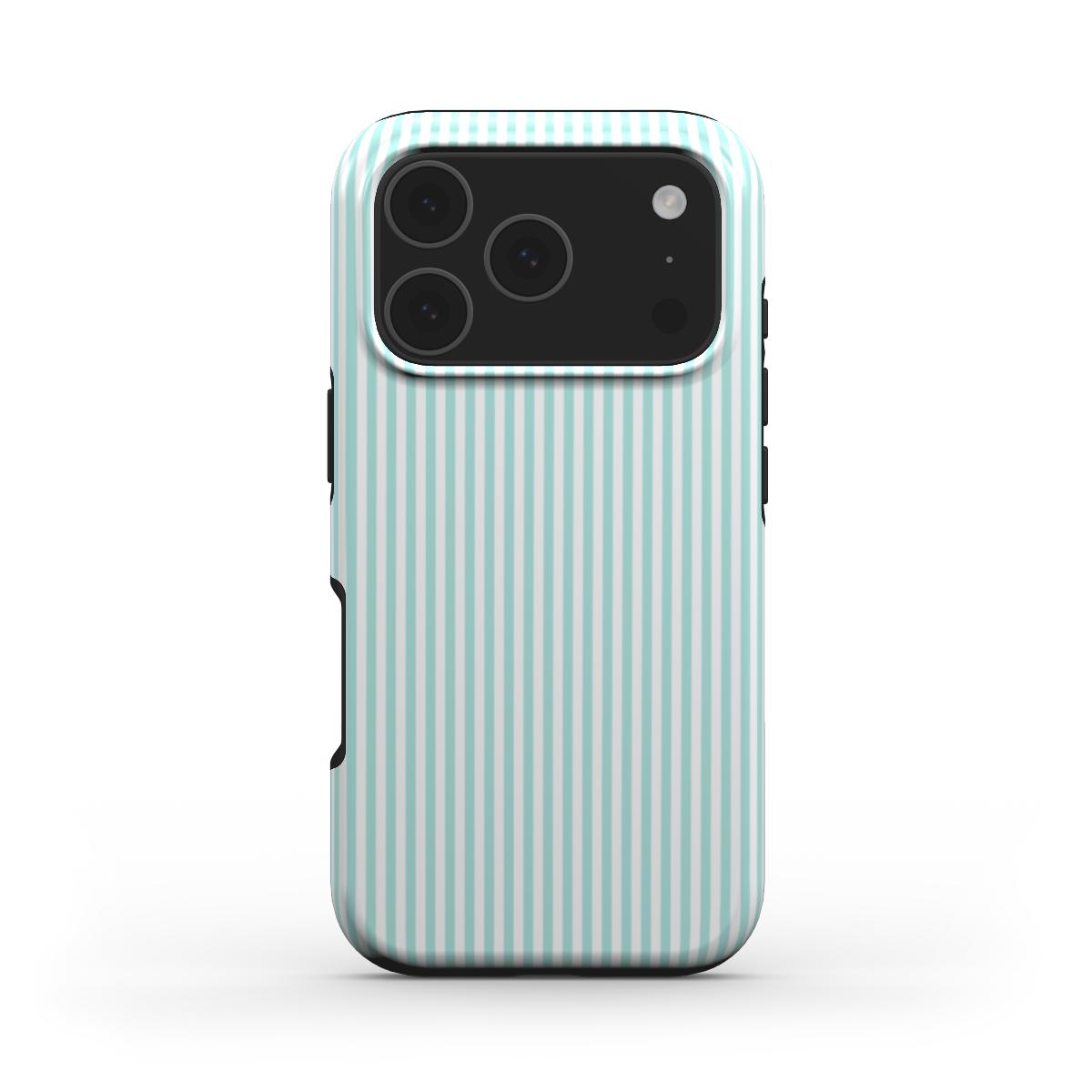 Mint Green Stripes MagSafe Tough Phone Case