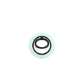 Mint Green Stripes Ring Holder