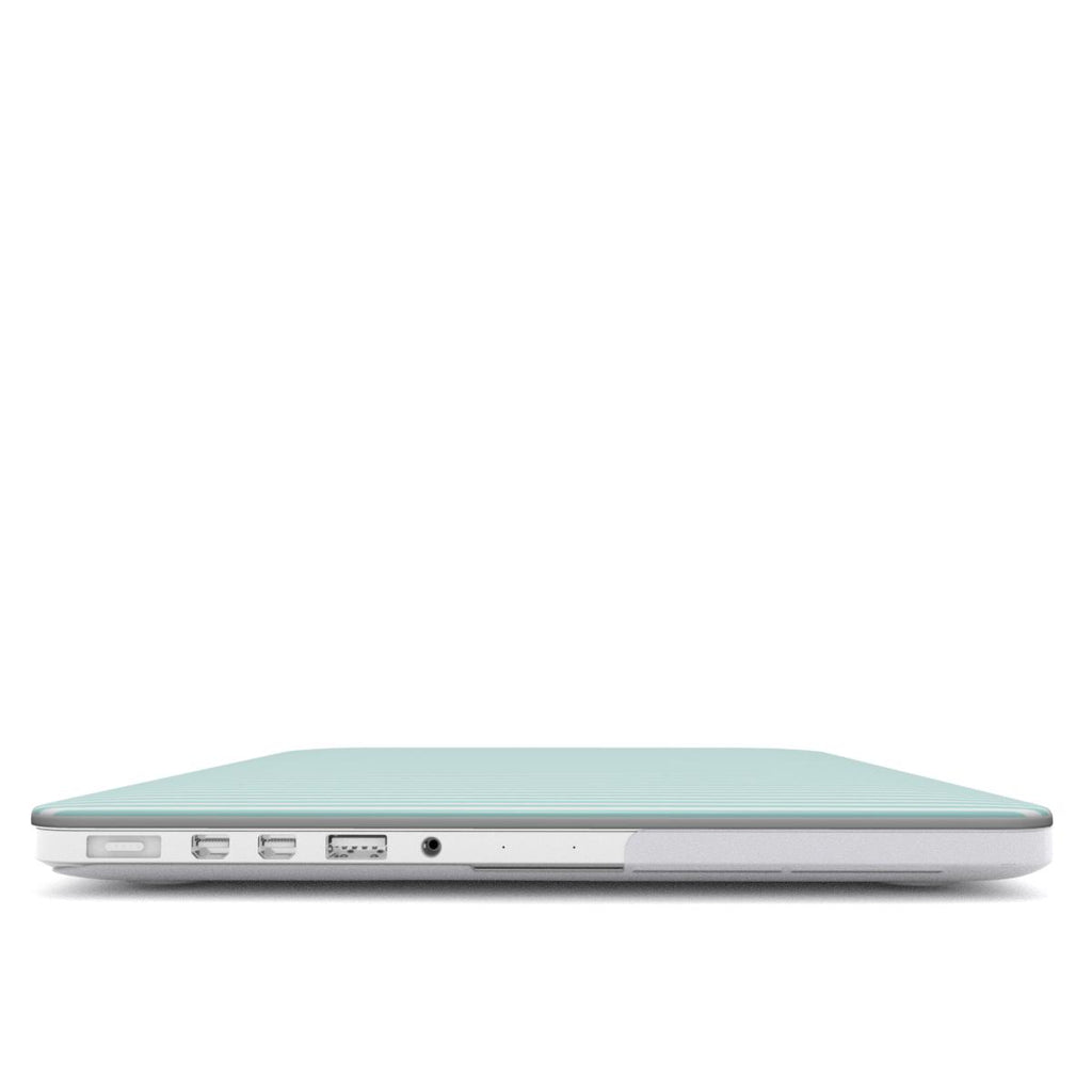 Mint Green Stripes MacBook Case