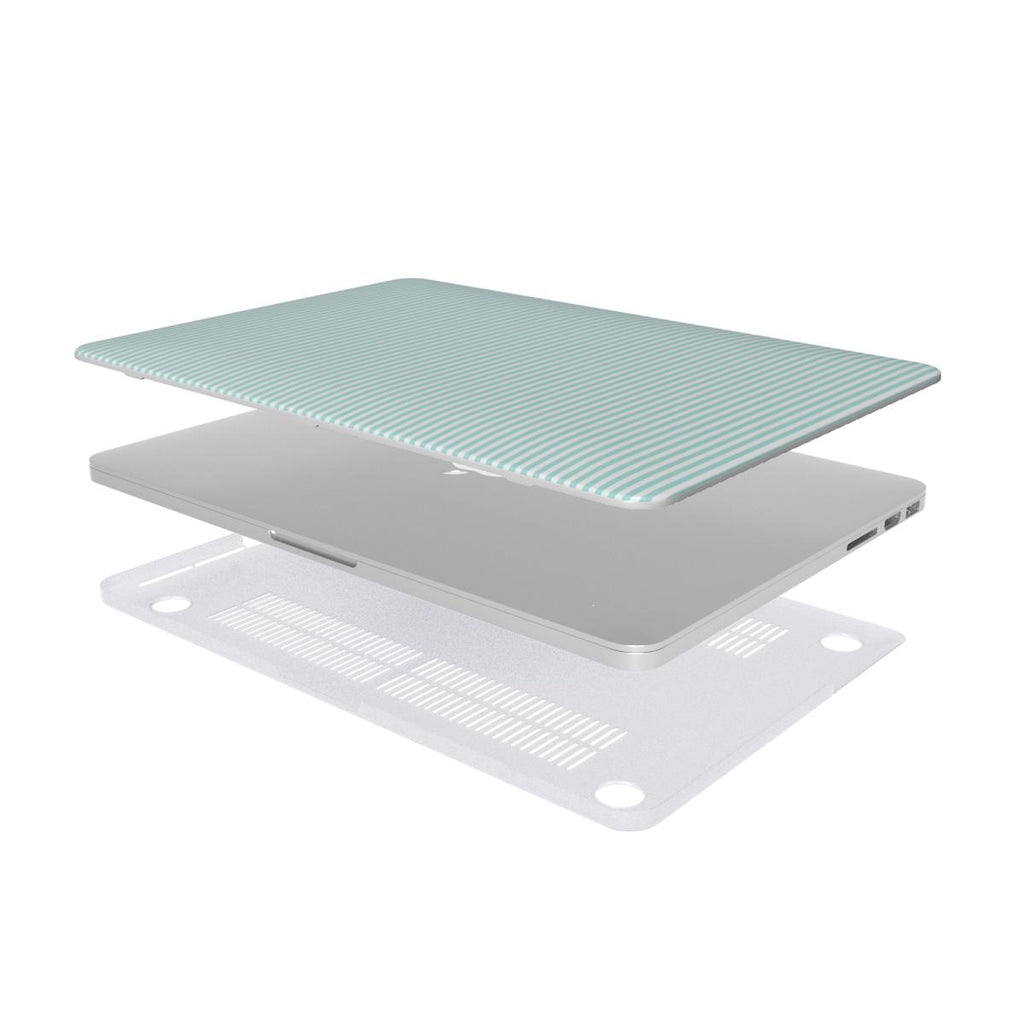 Mint Green Stripes MacBook Case