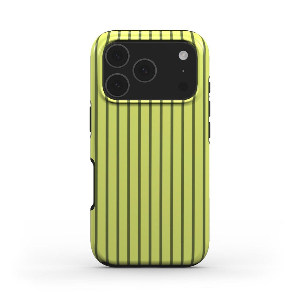 Wasabi Yellow Stripes Tough Phone Case
