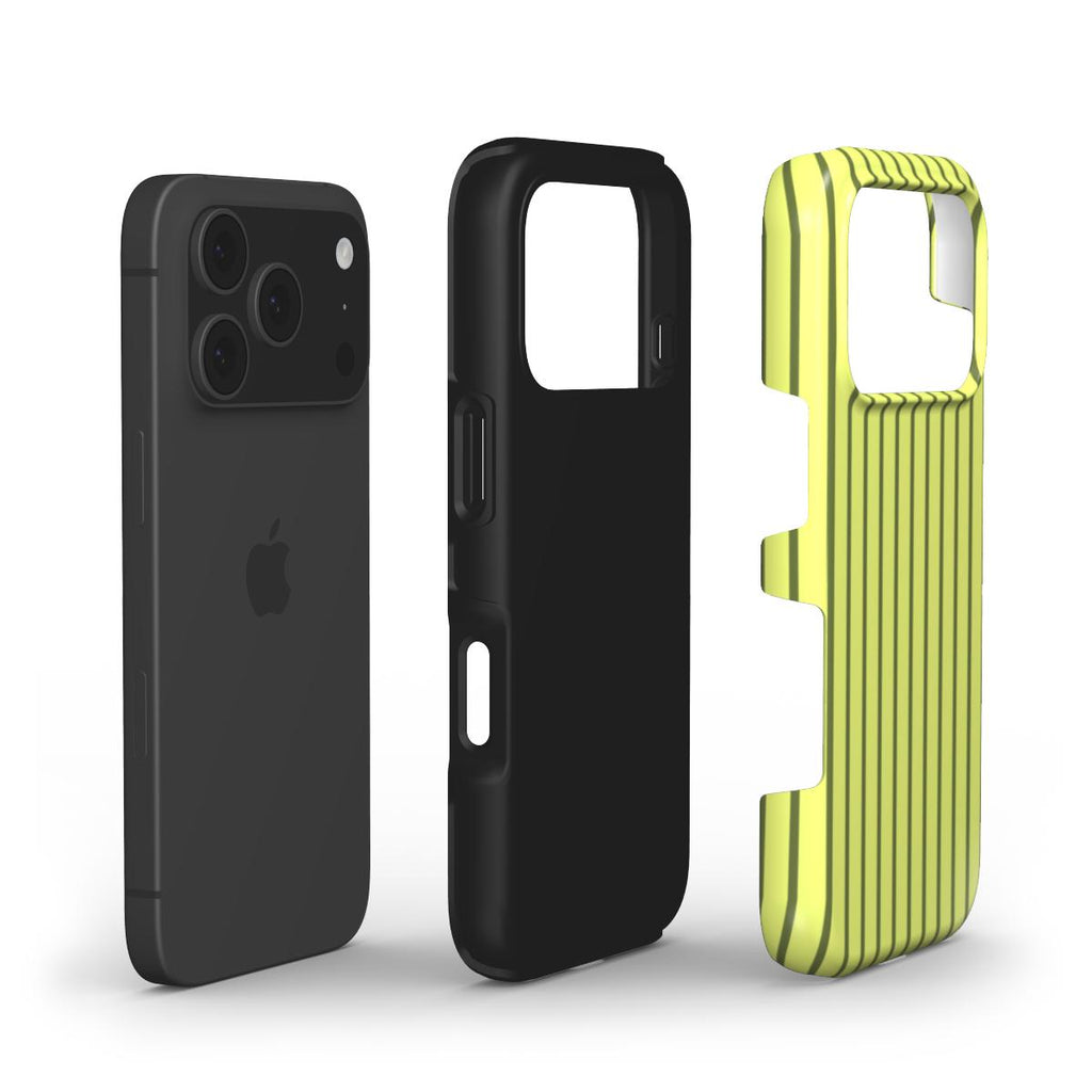 Wasabi Yellow Stripes Tough Phone Case