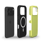 Wasabi Yellow Stripes MagSafe Tough Phone Case