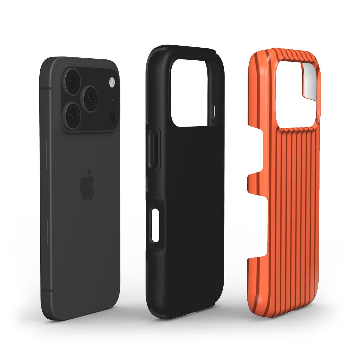 Topaze Orange Stripes Tough Phone Case