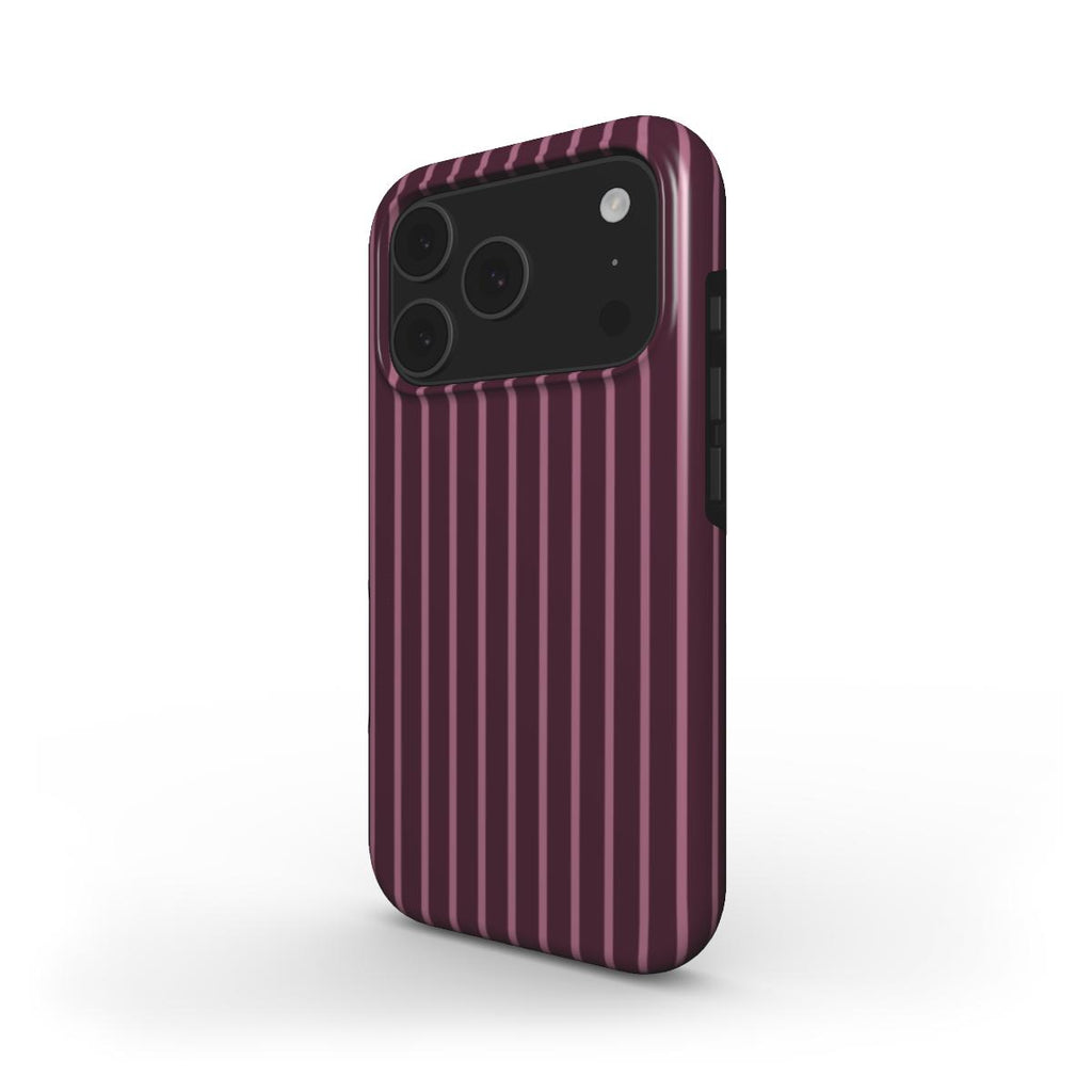 Mamtom Purple Stripes MagSafe Tough Phone Case