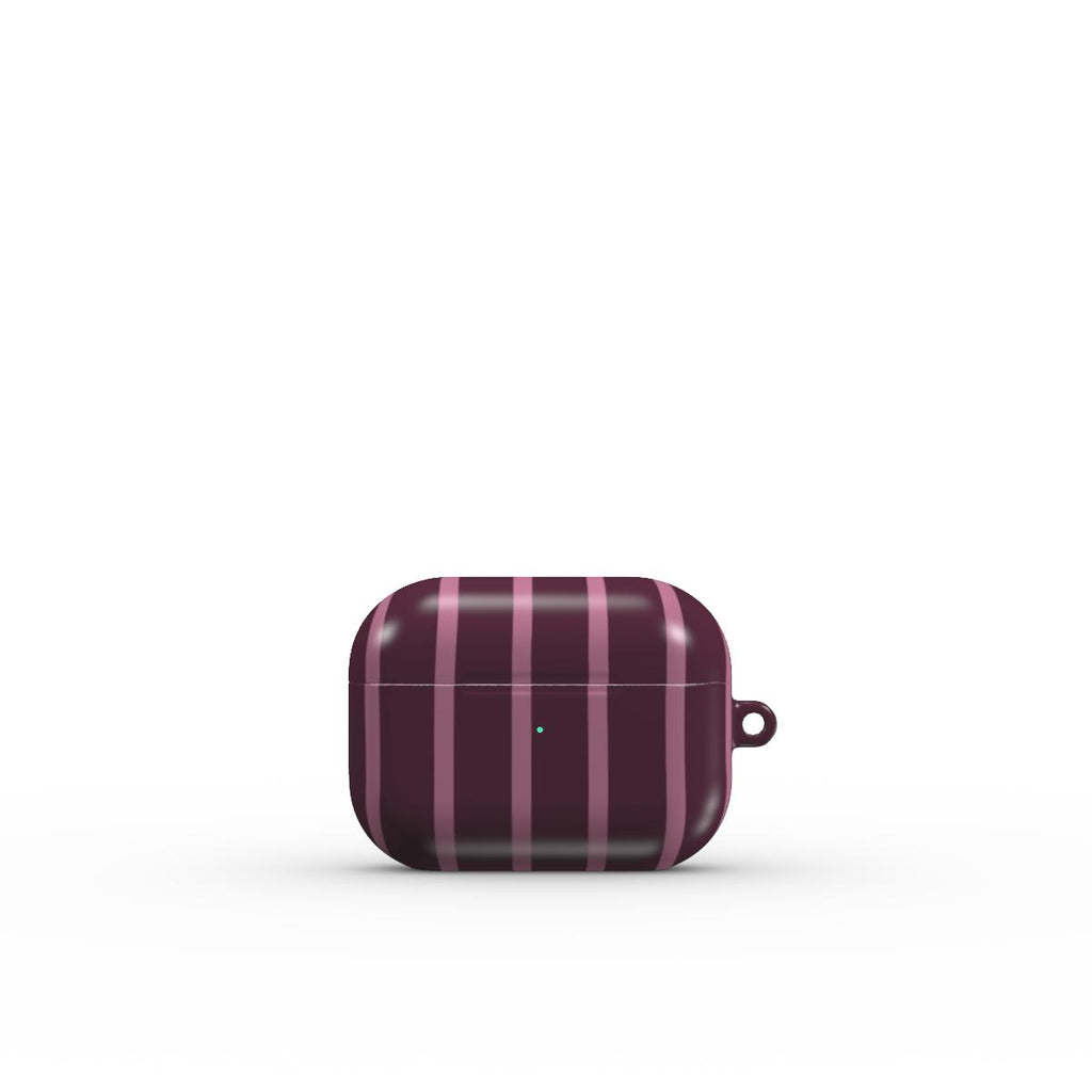 Mamtom Purple Stripes Apple AirPods Tough Case