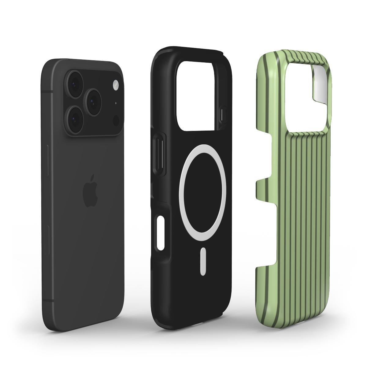 Chocomint Green Stripes MagSafe Tough Phone Case