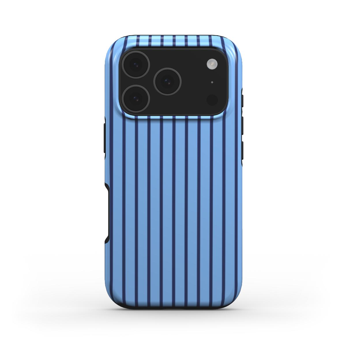 Cold Blue Stripes Tough Phone Case