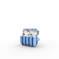 Cold Blue Stripes Apple AirPods Tough Case