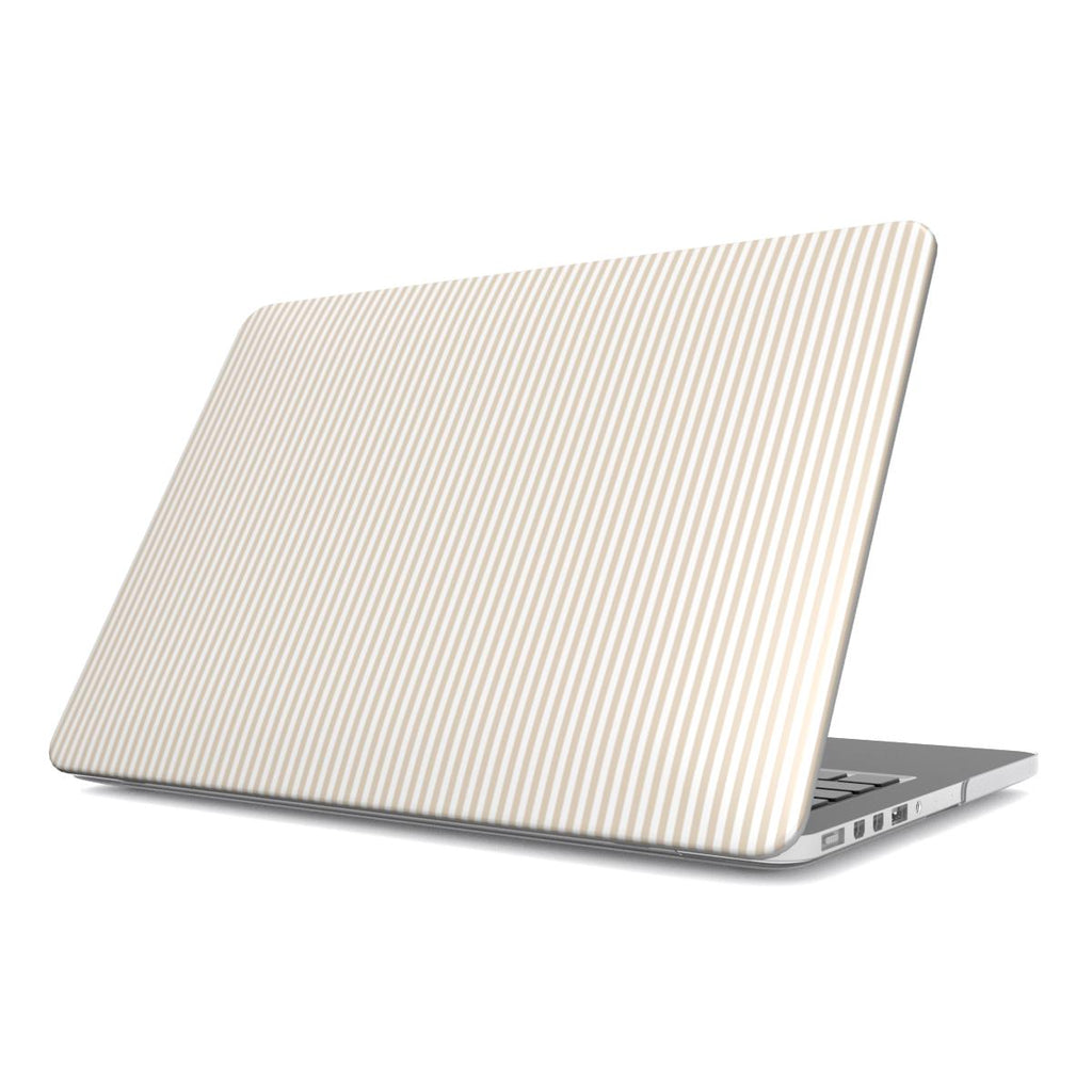 Tiny Beige Stripes MacBook Case