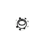 Black in White Polka Dots Ring Holder