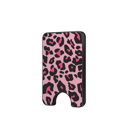 Black Pink Leopard Magnetic wallet