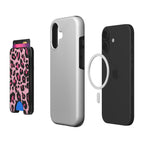 Black Pink Leopard Magnetic wallet