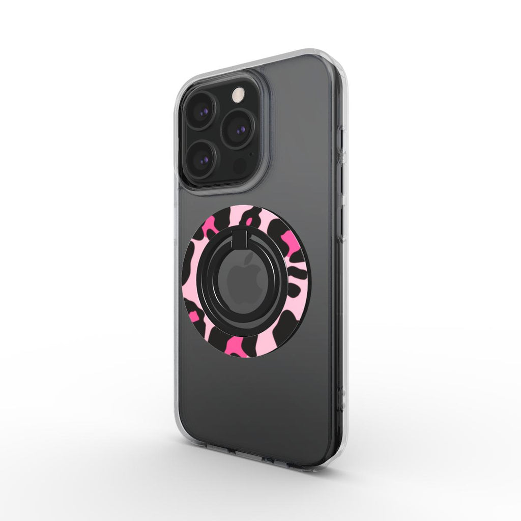 Black Pink Leopard Ring Holder