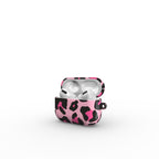 Black Pink Leopard Apple AirPods Tough Case