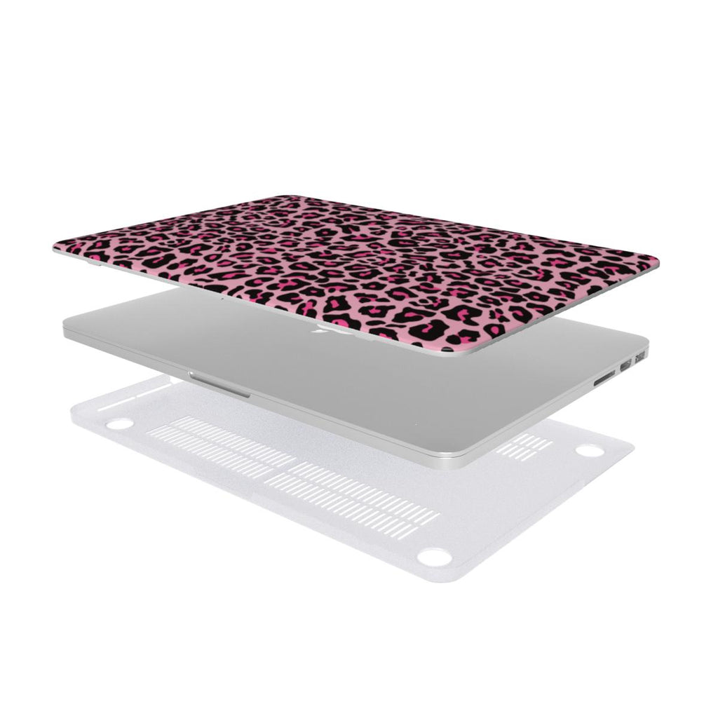 Black Pink Leopard MacBook Case