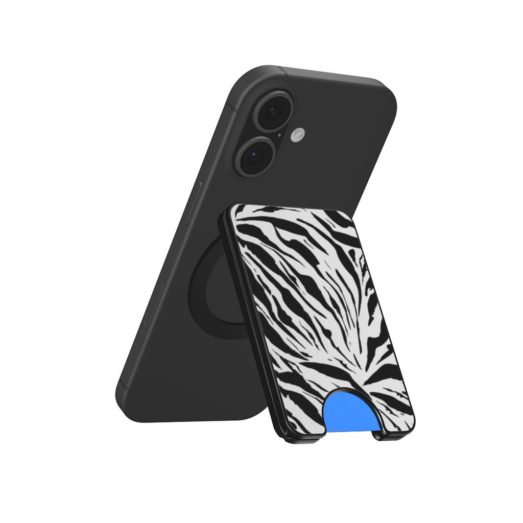 Black in White Leopard Magnetic wallet