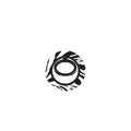 Black in White Leopard Ring Holder