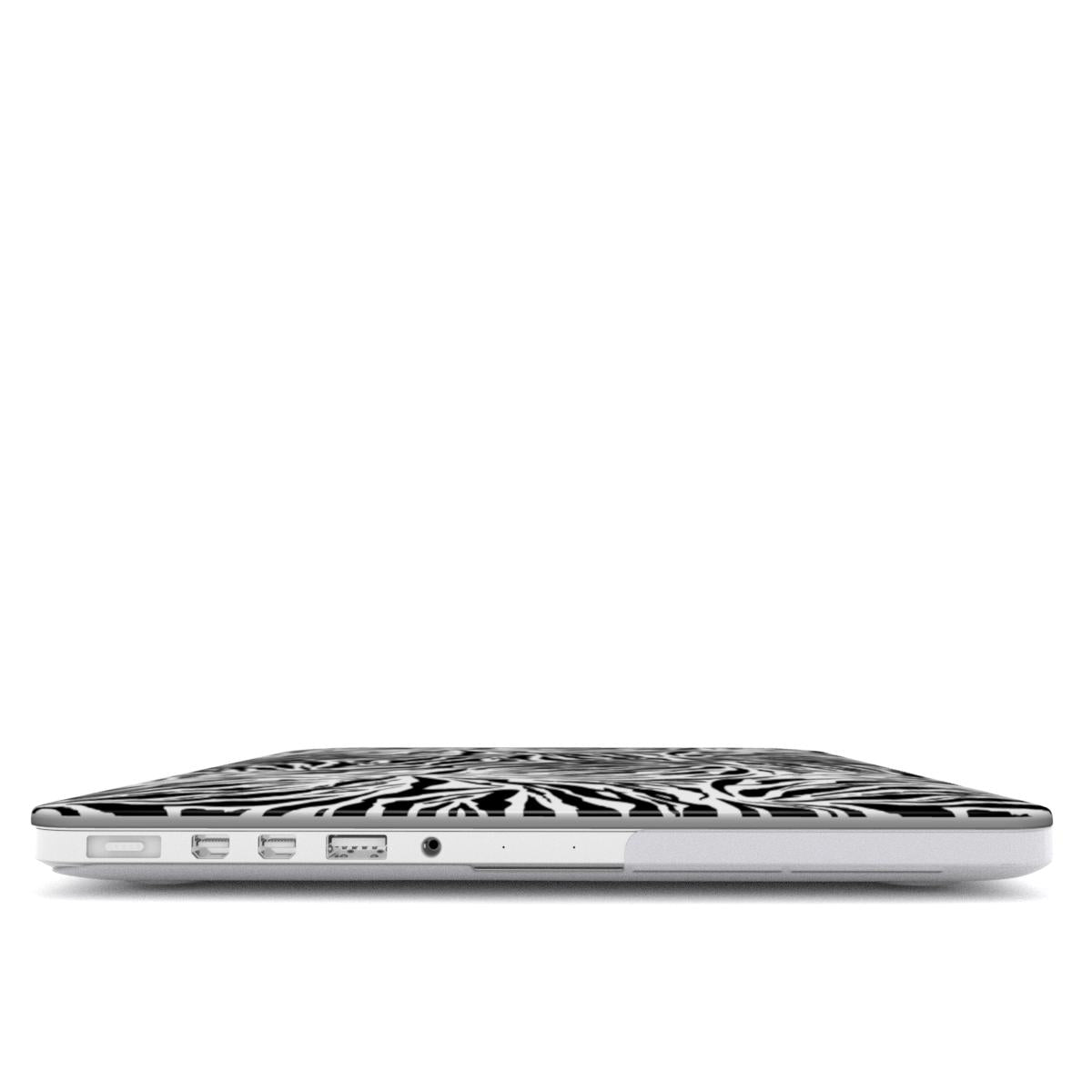 Black in White Leopard MacBook Case