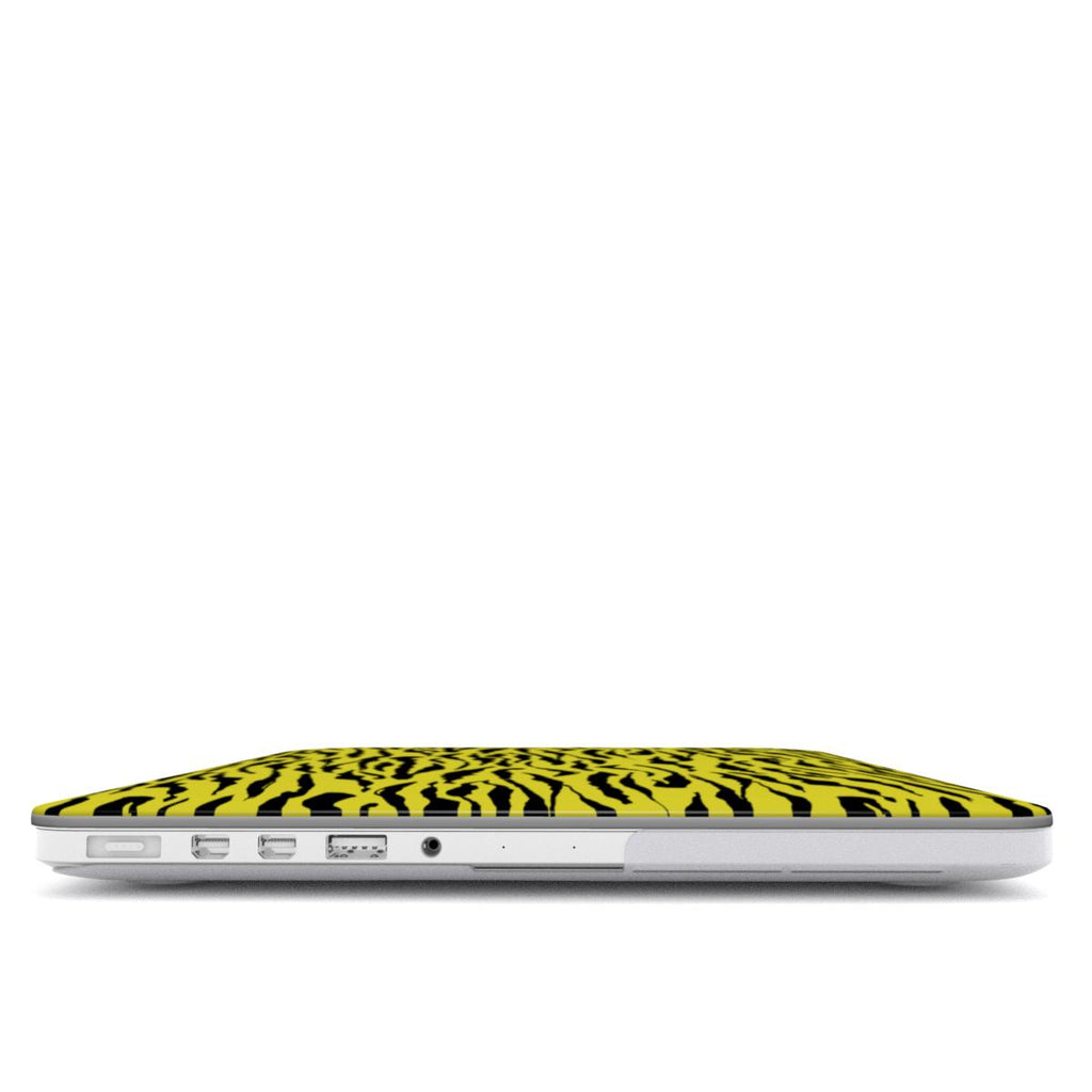 Black in Yellow Tiger MacBook Case