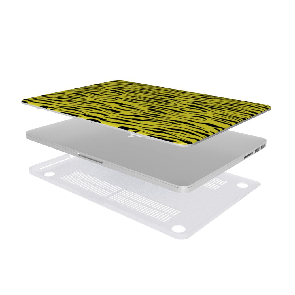 Black in Yellow Tiger MacBook Case