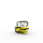 Black in Yellow Tiger Apple AirPods Tough Case, 3D product render